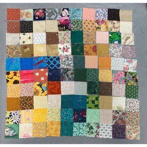 100 Precut 2" Fabric Squares Assorted Patterns & Colors Quilting & Sewing Suppli